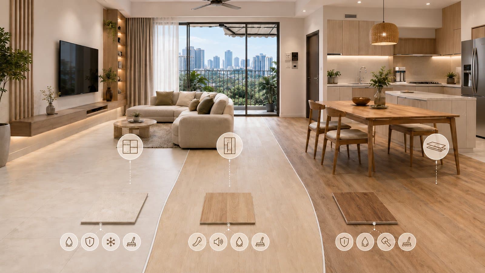 Flooring in Singapore: vinyl vs tile vs SPC